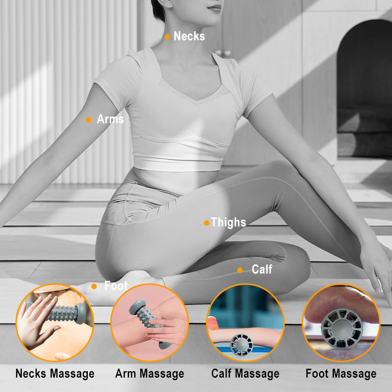Foot Massager Ball Roller Yoga Muscle Roller Stick For Feet Hand Leg Relaxation Manual Massage Therapy Pain Relief Acupressure