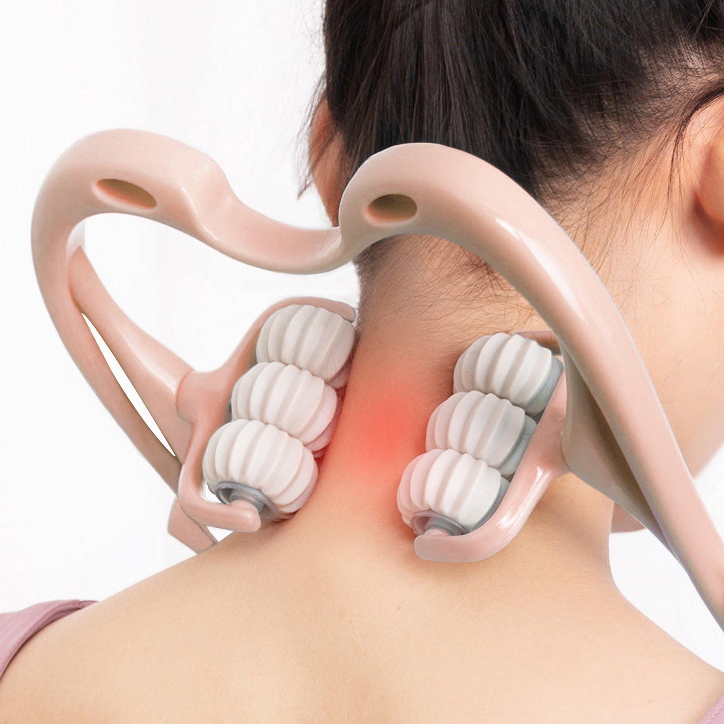 Six-Wheel Manual Cervical Massager for Neck Back Waist - Muscle Tension Relief And Relaxation Rolling Therapeutic Tool