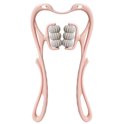 Six-Wheel Manual Cervical Massager for Neck Back Waist - Muscle Tension Relief And Relaxation Rolling Therapeutic Tool